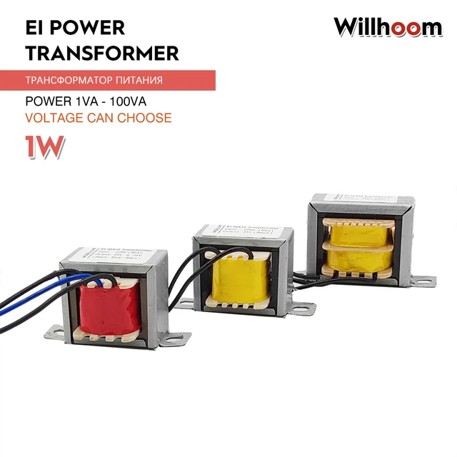 1W EI Power Transformer 8X15 Dual Output 3Wires AC6V 9V 12V-0-12V Single  Out 15V 24V 36V 48V Copper Wire Input AC220V 110V 380V - AliExpress