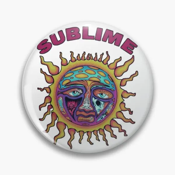 Sublime Sun Vintage Art Long Beach Calif Soft Button Pin Creative