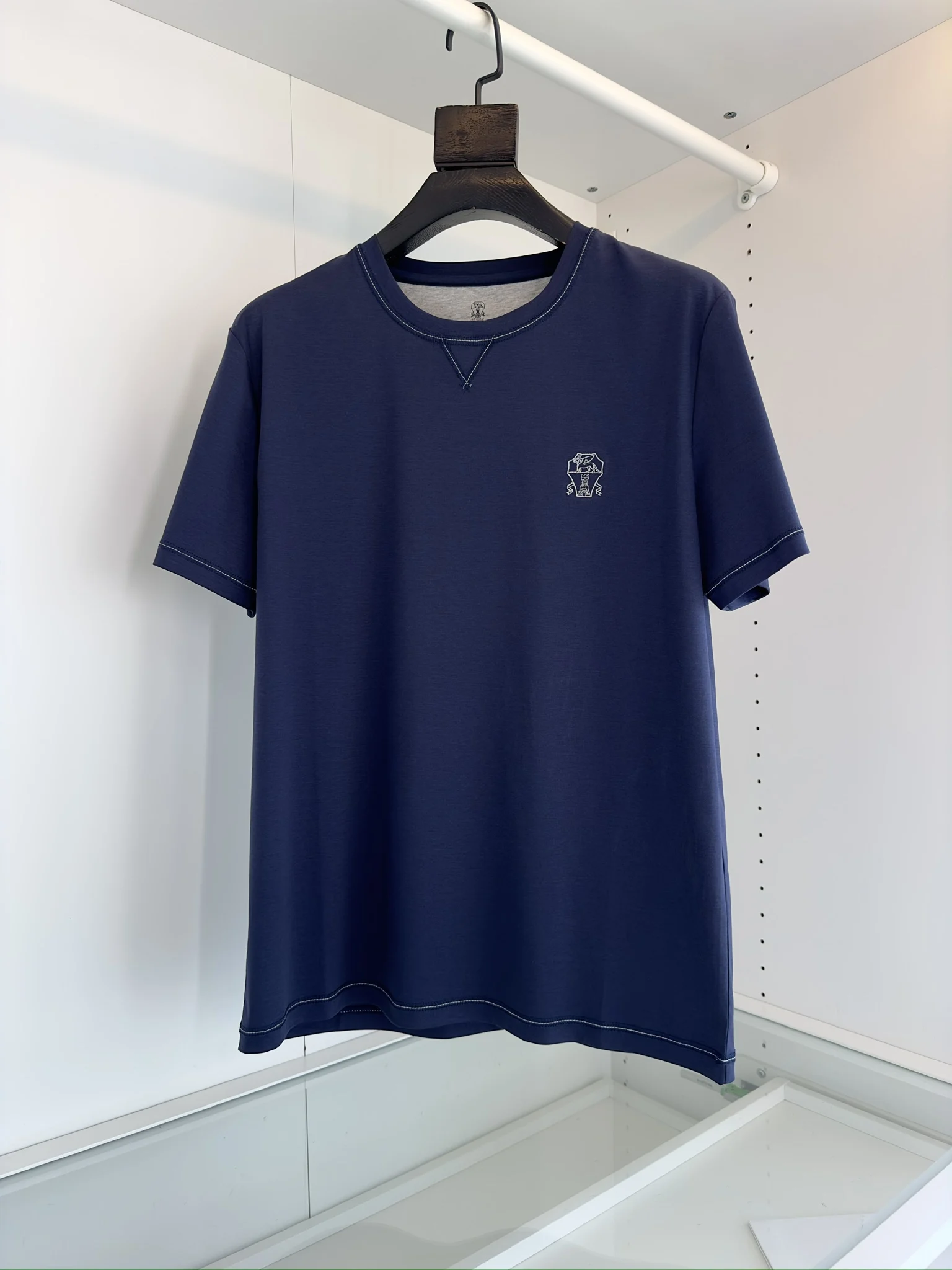 

2024 SIJITONGDA Shirt silk men 2024 summer new short sleeve breathable thin embroidery quality big size M-3XL