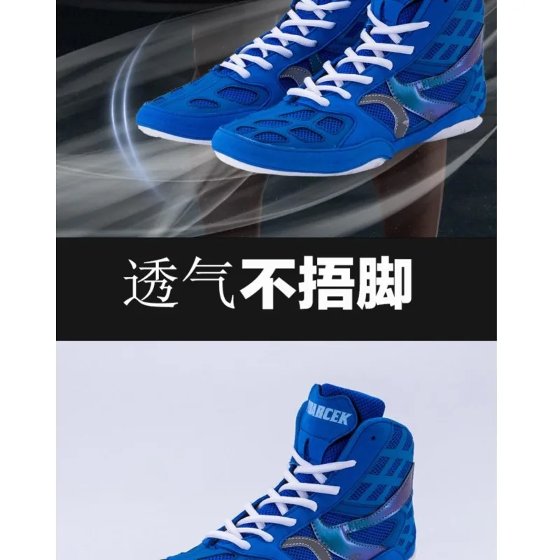Original Brand Men Woamn Wrestling Sneakers Top Quality Boxing Fighting Boots Competition Sport Fighting Gym Training Shoe36-45