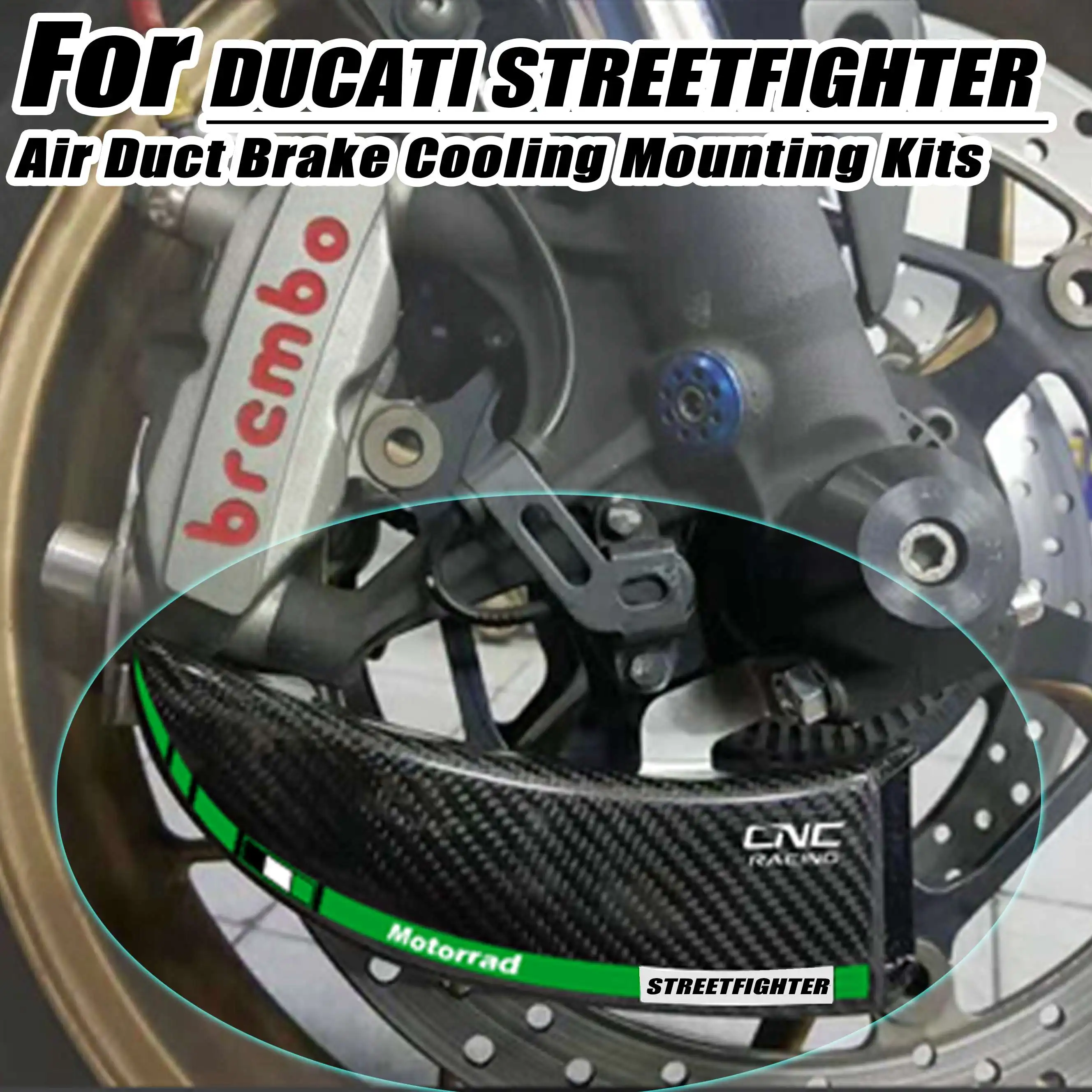 

For DUCATI Streetfighter DUCATI Streetfighter S 2009-2012 Carbon Fiber Brake System Air Cooling Ducts Motorcycle Accessories