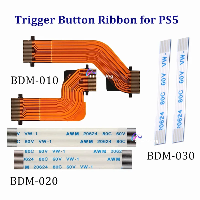 2 Pz Per PS5 R1 R2 L1 L2 Motor Connect Flex Ribbon Cable Sinistra Destra Maniglia Trigger Button Board Cavi BDM-030 020 010 Gamepad - Foto 3
