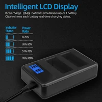 LP-E6 Battery Charger Dual Slot, Suitable for Canon Camera Battery Charging R7, E6, R5, R, 90D, 80D, 70D, Etc. 3