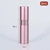 Wholesale 8ml  Metal aluminum refillable perfume bottle  cosmetic spray bottle  portable empty Atomizer perfume travel bottle 6