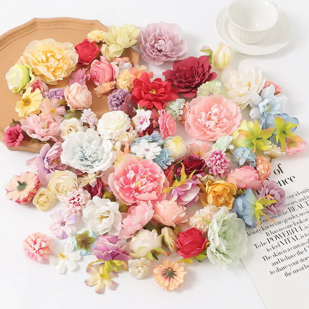 14 Stück künstliche Blumenköpfe, Rosen, künstliche Blumen für Zuhause, Raumdekoration, Garten, Hochzeit, Party, Dekoration, Outdoor, Handwerk, Geschenke, Ornament – Detail 6