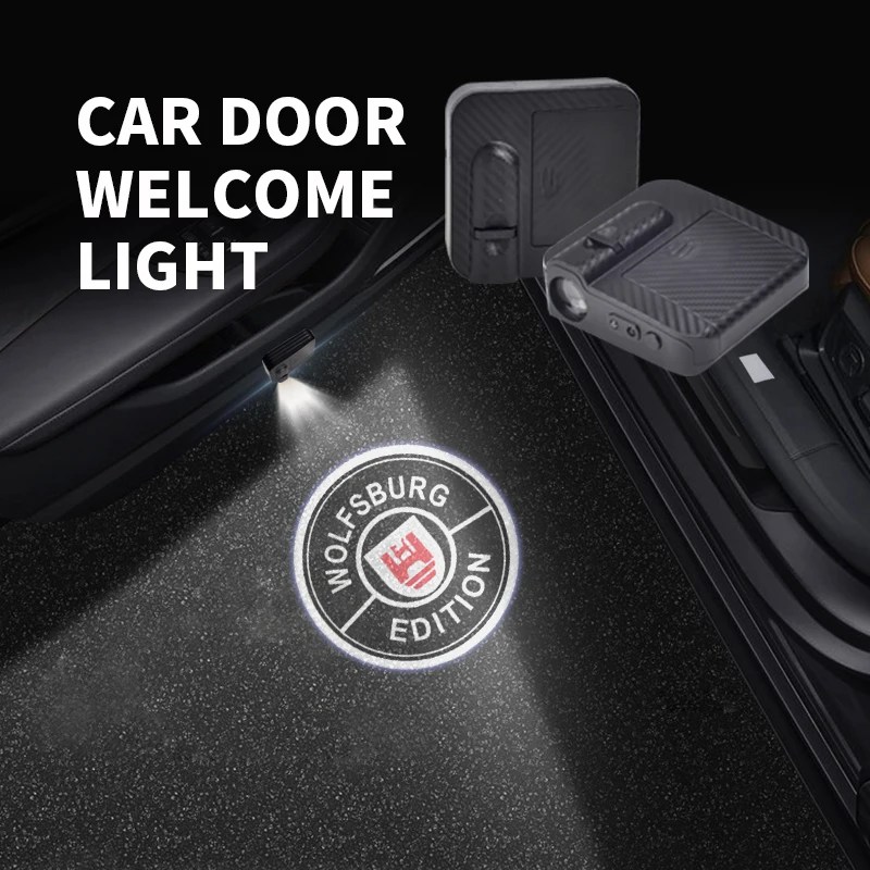 HD светодиодный для Wolfsburg Edition логотип Tiguan GT Golf R Touareg Beetle Passat TDI Автомобильная дверь подсветка проектор приветственная лампа