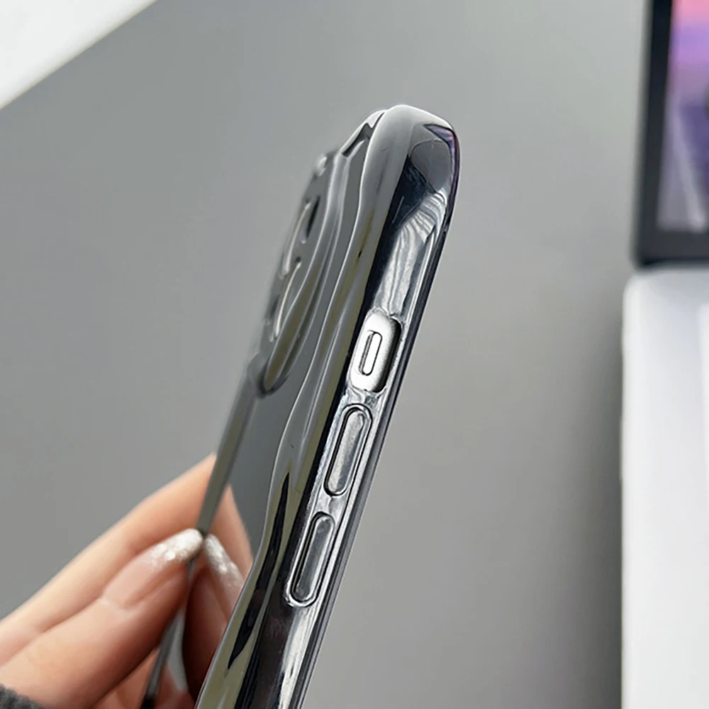 Wavy Phone For Samsung A54 A23 A14 A53 A34 5g A32 A52 A55 A35 Case Galaxy S23 S22 S24 Ultra S21 S20 FE Solid Color Cover_voghion.com