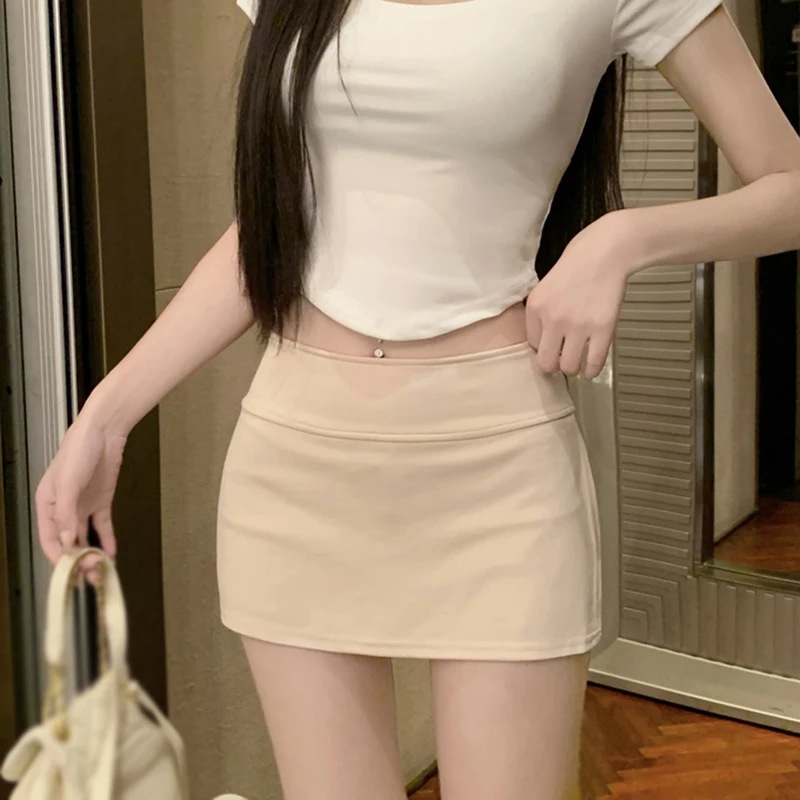한국 여성 바디콘 스커트 버전, 단색 섹시 스커트, 측면 슬릿, 눈부심 방지, 캐주얼 스포츠 요가 스커트 바지, 여름