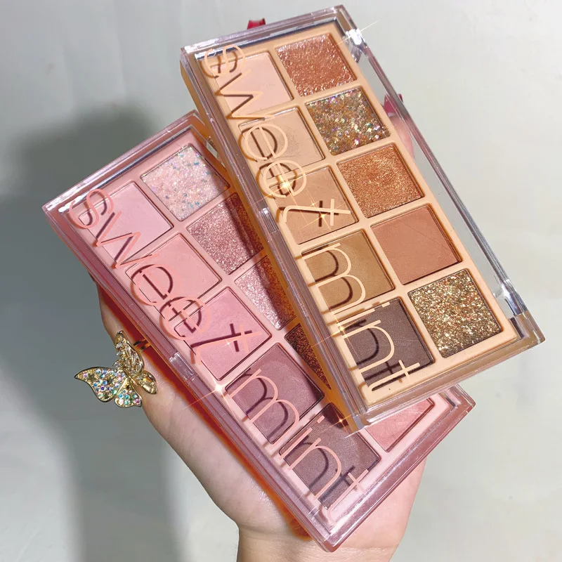 

Палетка теней для век HEALLOR Sweet, крутые оттенки мяты, нюдовая Палетка, матовые блестящие тени для век, мягкие коричневые тени для век Pi