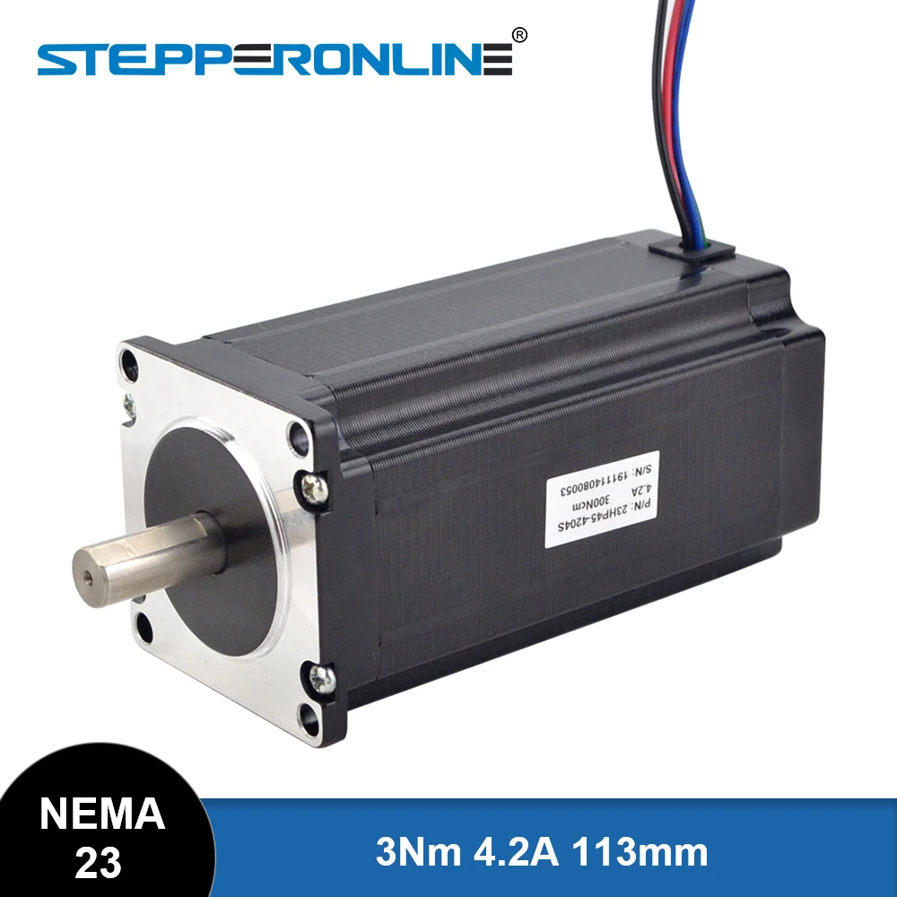 Motor Deslizante Bipolar Nema 23 Fios 3nm 4.2a 57x57x114 mm Cnc