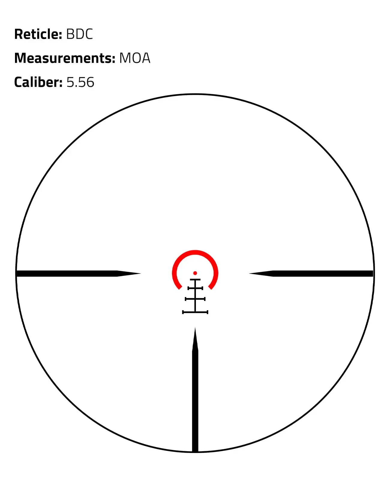 MIDTEN BearSwift 1-10x24 LPVO Rifle Scope with 30mm Cantilever Mount Illuminated BDC Reticle with Generous Eye Relief For 1-10X