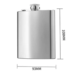 Elegant Black Stainless Steel Hip Flask with Cross Pattern Design (7OZ)