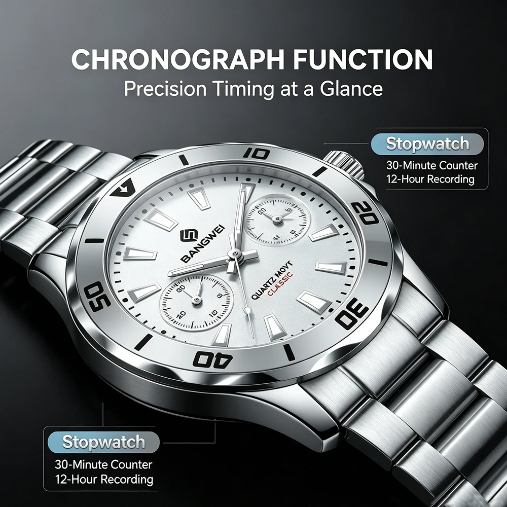 LIGE Luxury Men's Luminous Waterproof Business Watch with Calendar Quartz Movement