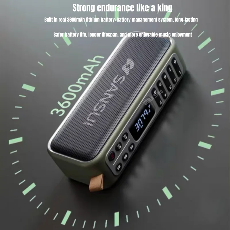 SANSUI F36 Portable Wireless Blue Tooth Speakers FM Radio Outdoor