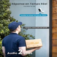 ieGeek 2 pièces 2K caméra de Surveillance WiFi sans fil avec batterie, Vision nocturne, détection de couleur et de mouvement AI et PIR, extérieur/intérieur 4