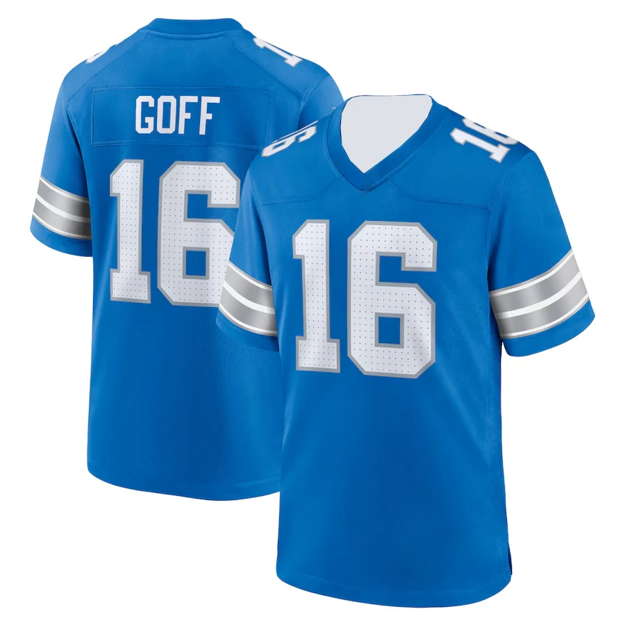 American Football Sports Jersey Men Women Loose Oversized T-Shirt Detroit Lions No.16/14 Training Breathable Quick Drying