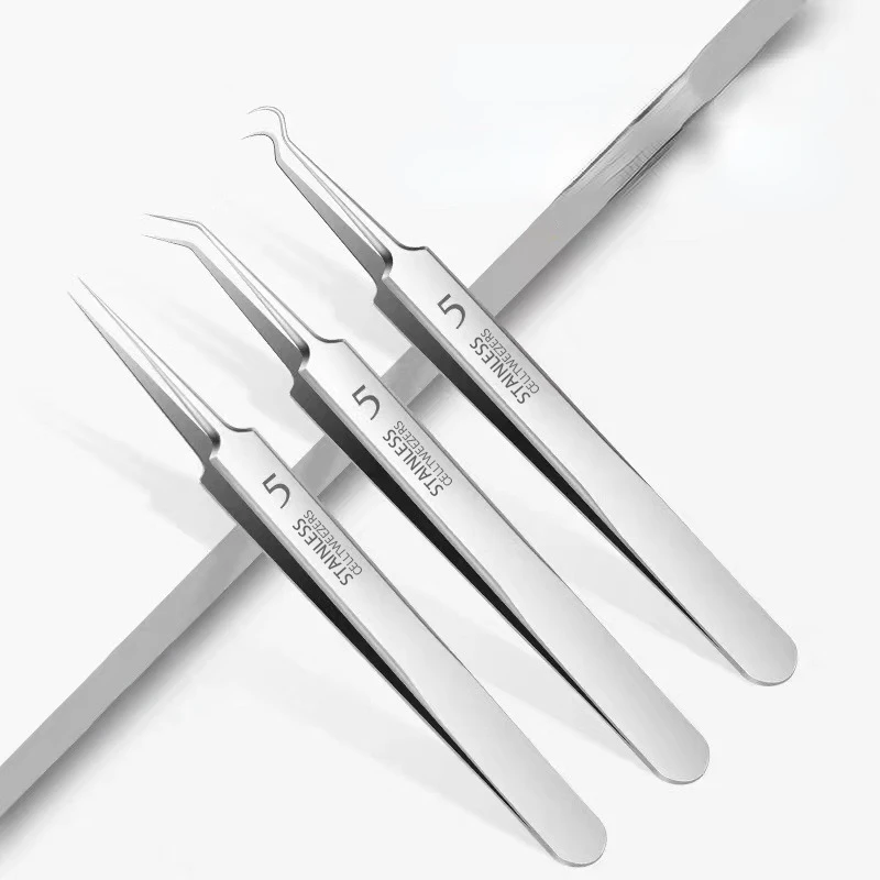Professional Ultra-fine No. 5 Acne Blackhead Removal Tweezers Beauty Salon Pimples Needles Deep Cleaner Clip Face Skin Care Tool pimples blackhead tweezers