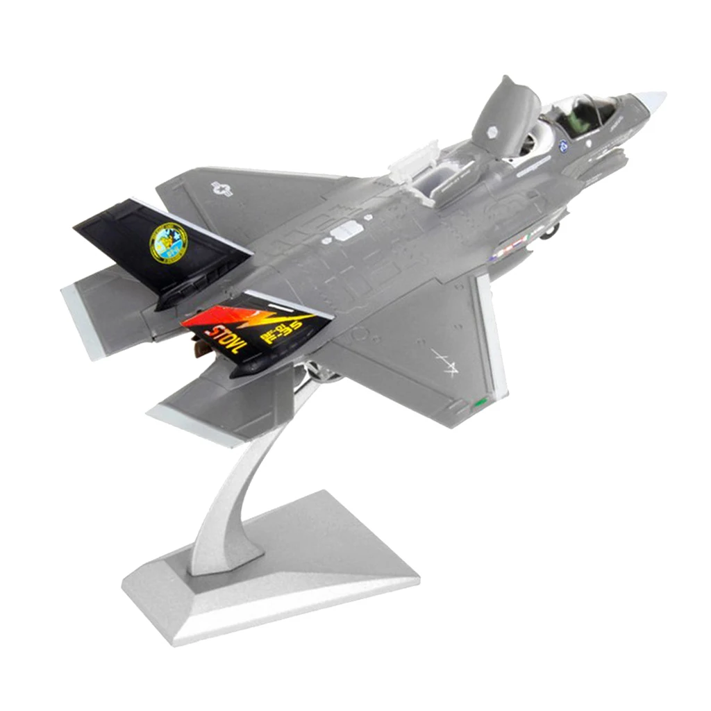 금속 F-35B 전투기 다이캐스트 모델, 디스플레이 스탠드 포함, 1/72 체중계