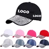 Customized Logo Rhinestones Luxury Baseball Cap Fashion Snapback Caps Men Diamond Cap Girls Hip Hop Hat 1