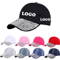 Customized Logo Rhinestones Luxury Baseball Cap Fashion Snapback Caps Men Diamond Cap Girls Hip Hop Hat 1