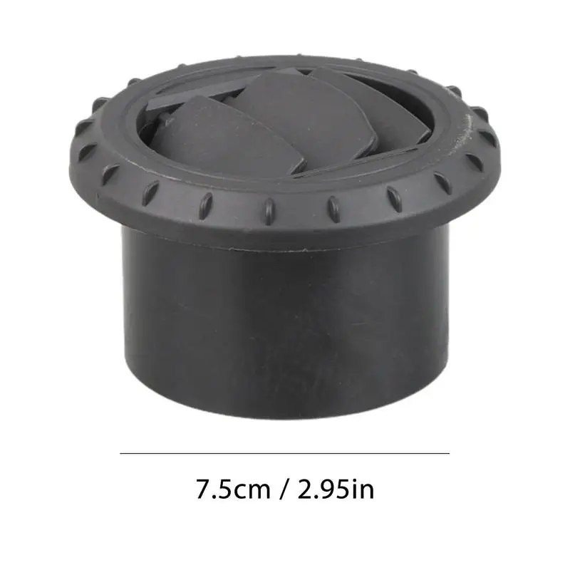 Car Heater Accessories AC Outlet Grille Cover Car Heater Air Outlet Air Vent Louver 60mm 75mm Round Vent Warm Deflector Outlet Rotatable Black Auto Parts For Car