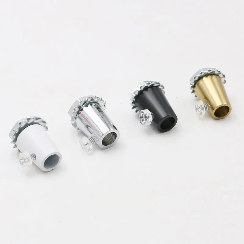 10pcs D14xH17mm M10 Threaded Wire Lock Metal Cable Grips with M4 Clear Screw Cable Glands Connectors for Strain Relief