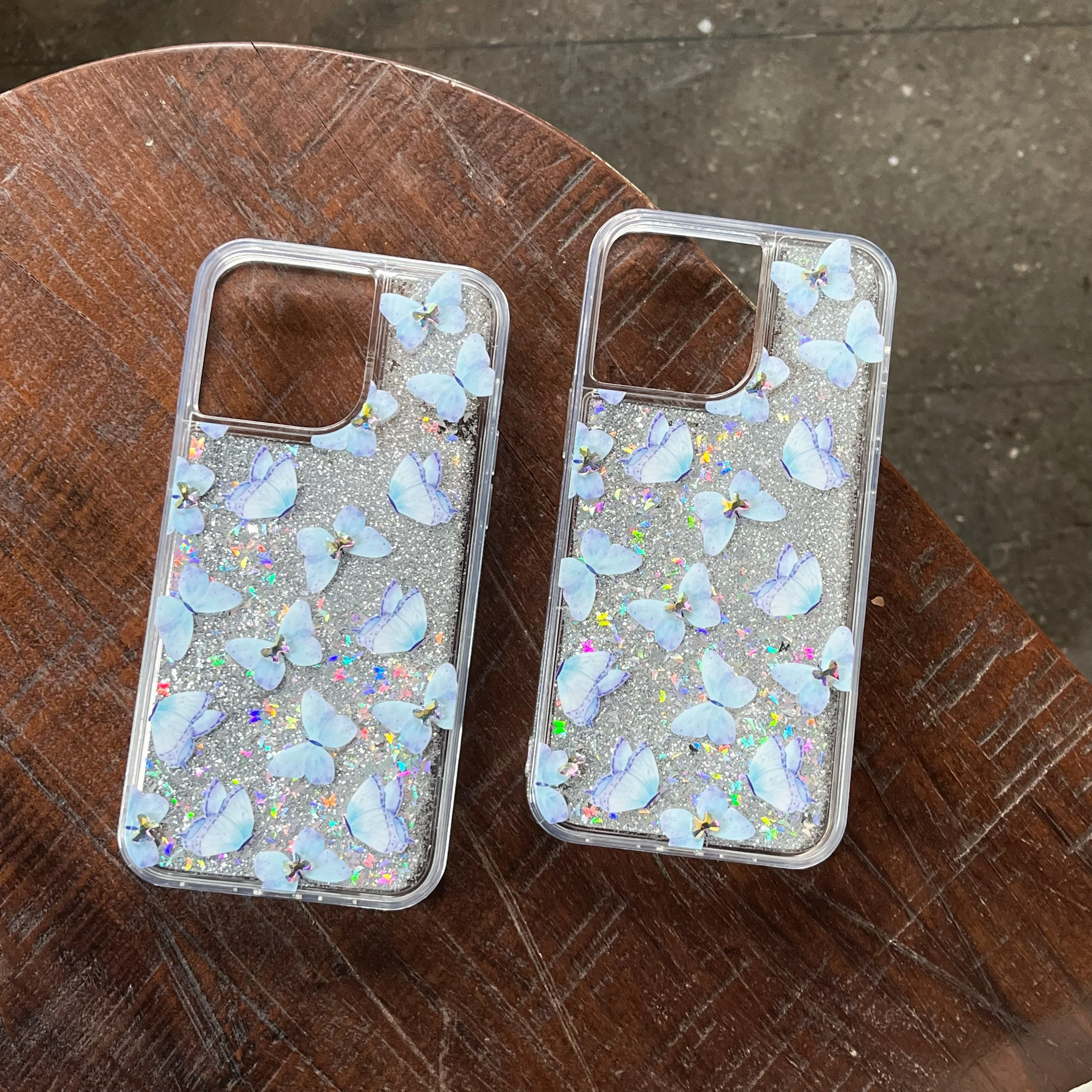 3D Quicksand Blue Butterfly Pattern Per Iphone Iphone 15 15Pro 15Promax 11 12 12Promax 13 13Promax 14 14Promax 14Pro Phone Shell