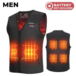KEMIMOTO Unisex Winter Heated Vest with USB Electric Smart Heating - 3XL (Black Vest-Men)