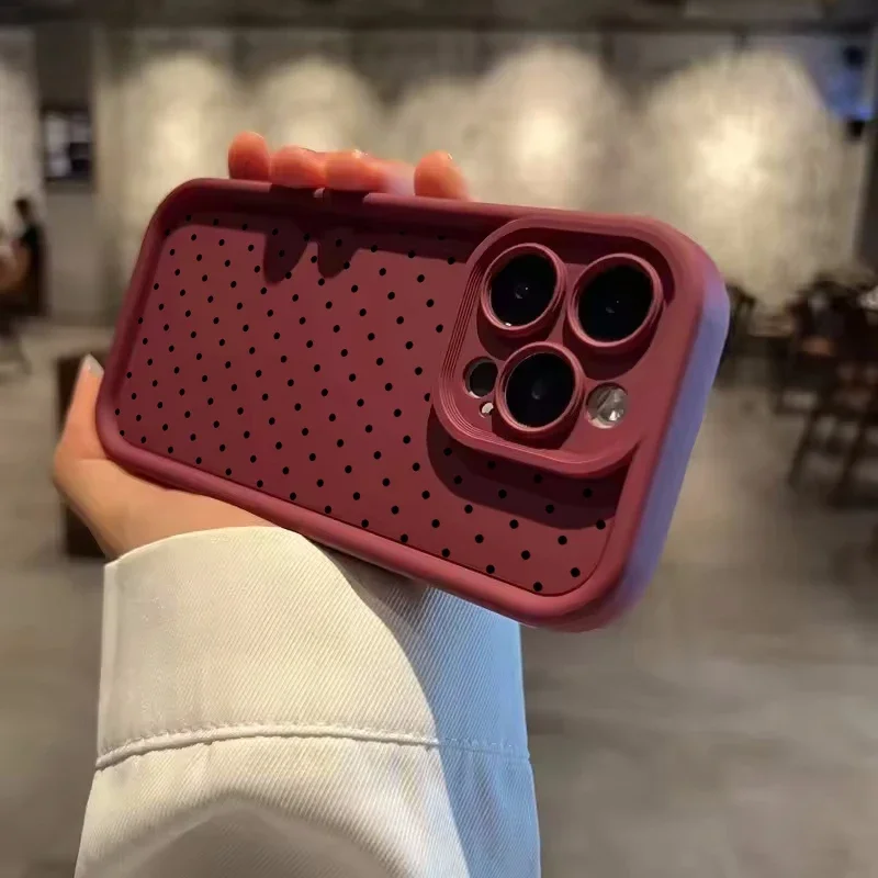 Minimalist Polka Dots Matte TPU Phone Case