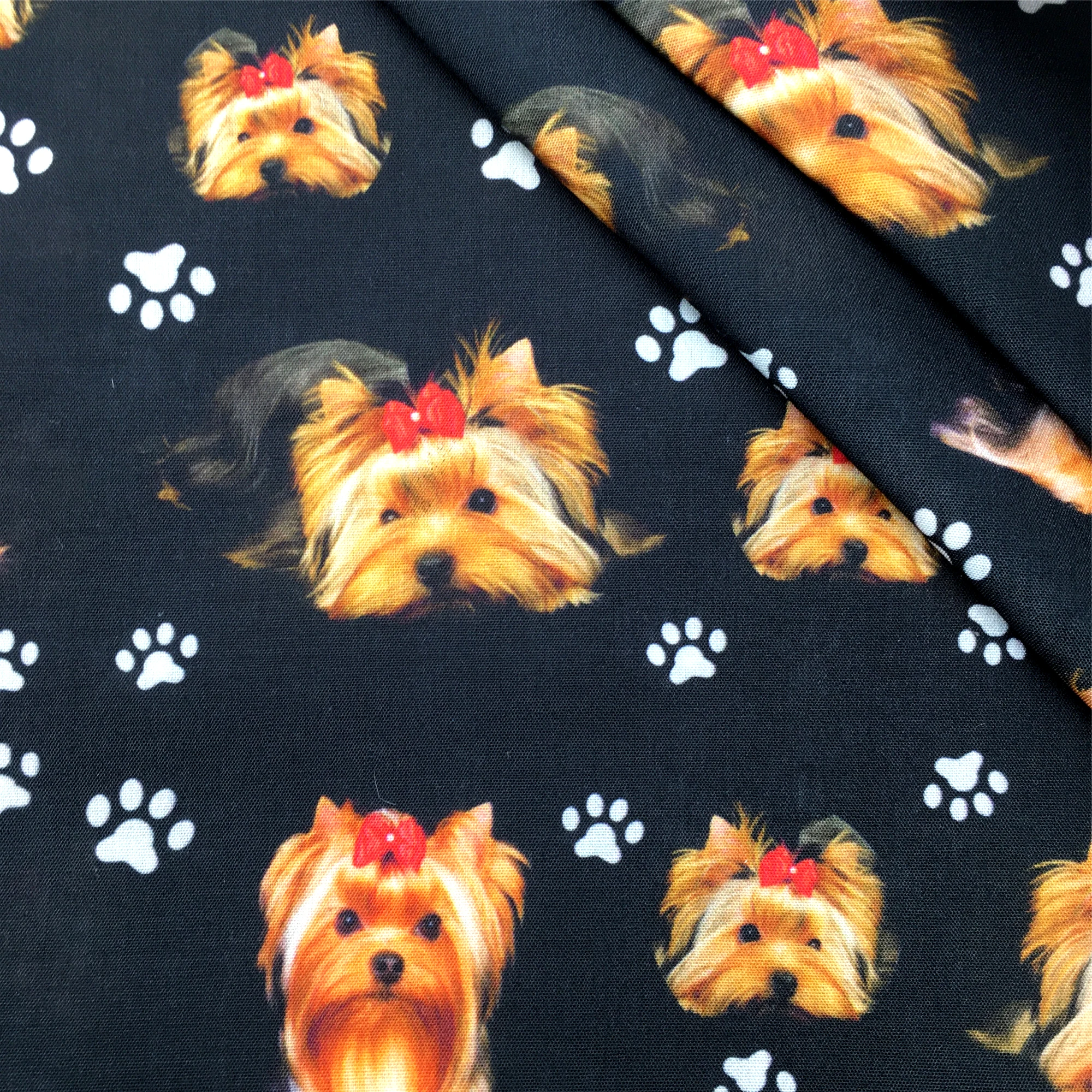 Polyester Cotton Fabric 4 Ways Stretch Animal Dog Printed Fabric By The Meter for Sewing Doll Dress DIY Craft Supplies 50*145cm