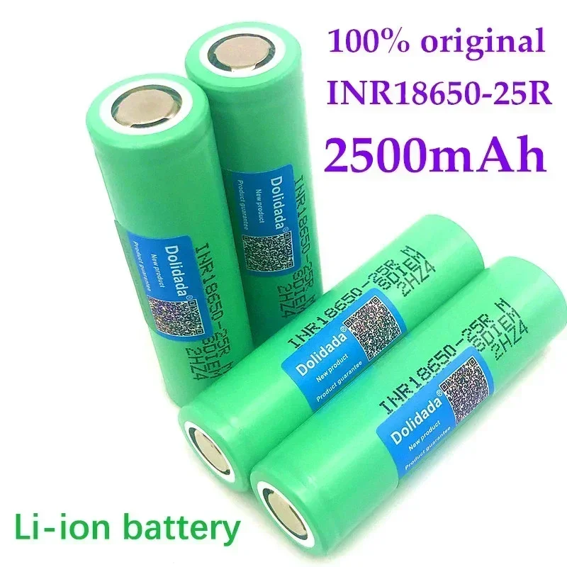 

100% brand new original 3.7V 18650 battery 2500mah 25R 20A lithium-ion battery screwdriver bright flashlight+free shipping