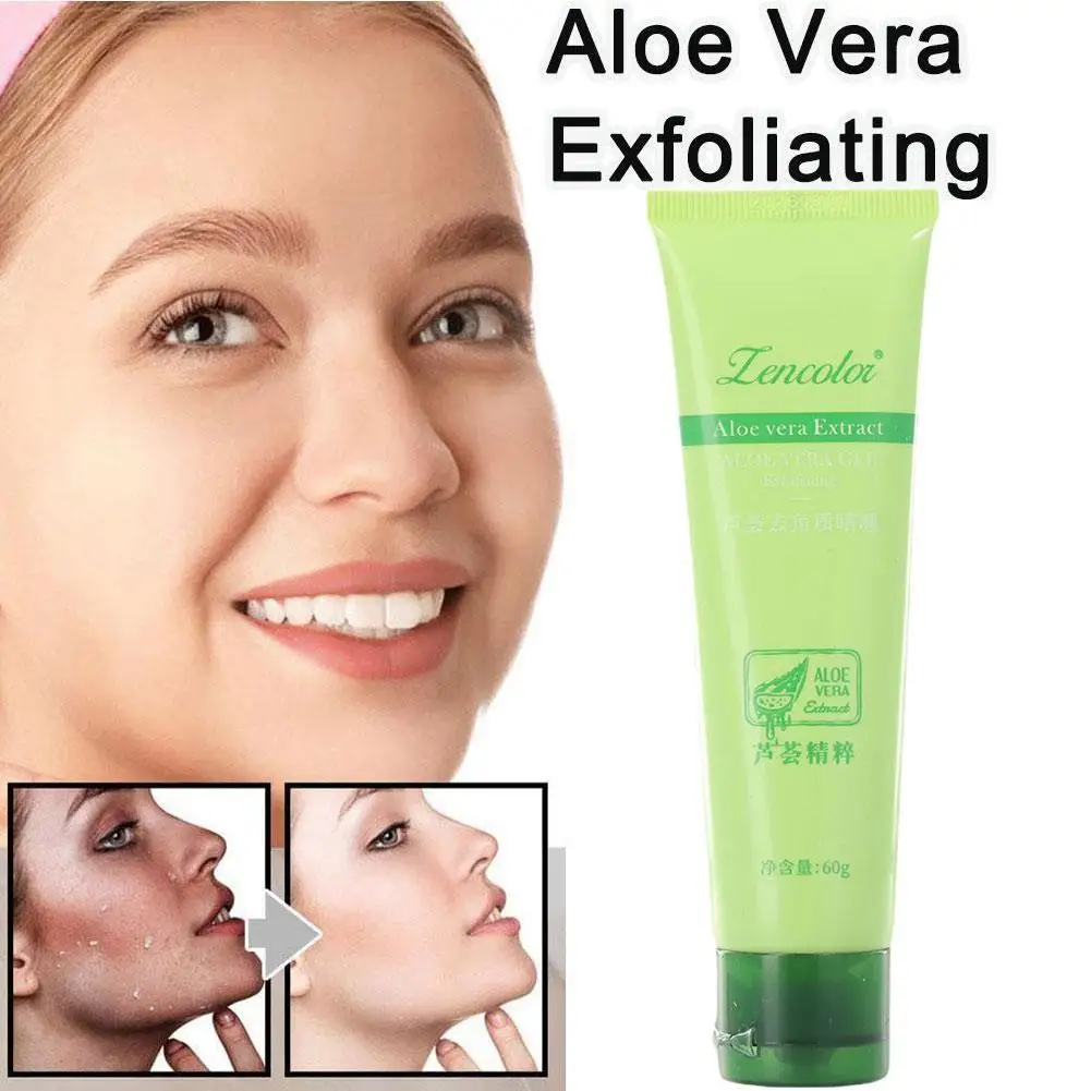 60g Aloe Vera Exfoliating Gel Peeling Whitening Moisturizing Sunscreen Repair Emulsione Skin Care Improve Beauty Products