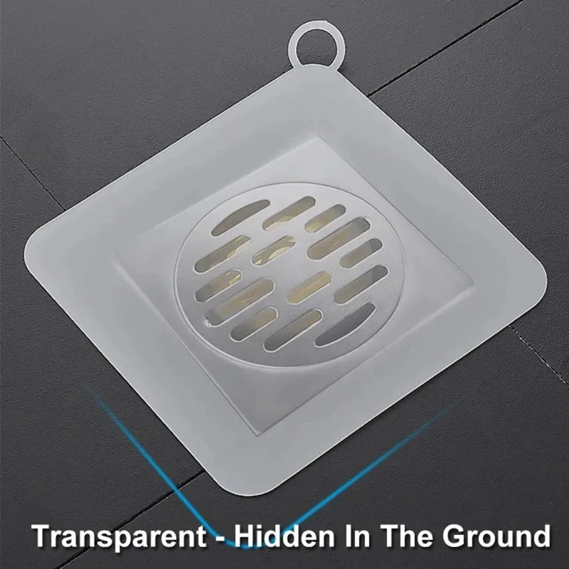 Silicone Floor Drain Deodorant Cover Bathroom Drain Mat Insect-proof Seal Household Sewer Pipe Sink Anti-smell Floor Cover