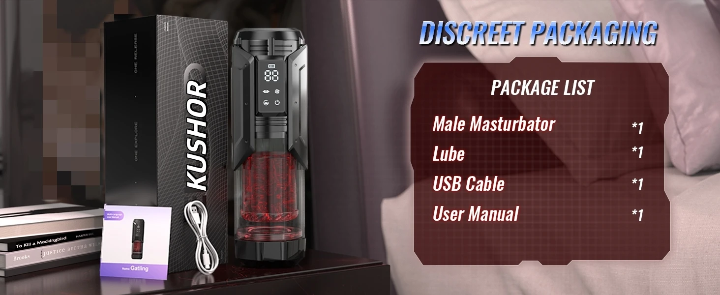 HeartCaptor APP-Controlled Electric Male Masturbator Cup with 7 Modes Waterproof Silicone Stroker - Details 6