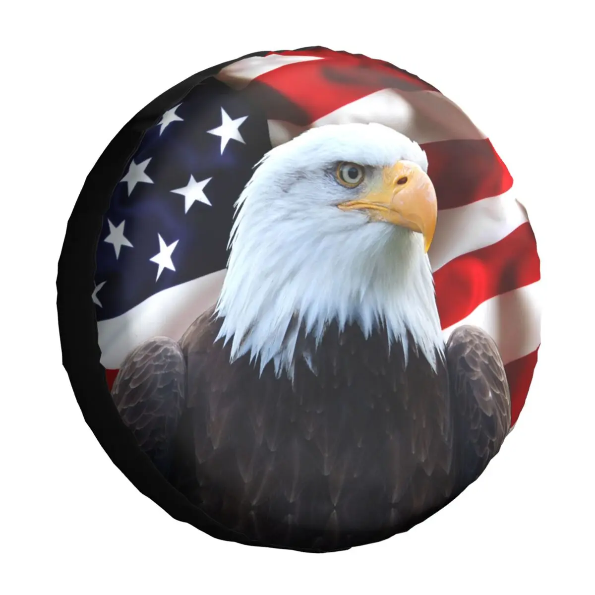 

American Bald Eagle Spare Tire Cover for Jeep Mitsubishi Pajero US Flag 4WD 4x4 Car Wheel Protectors 14-17Inch
