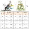 Summer Cotton Sphynx Cat Suspender Skirt Love Flower Pet Princess Dresses for Cats Gotas Katten Kedi Dog Dress mascotas Clothes 2