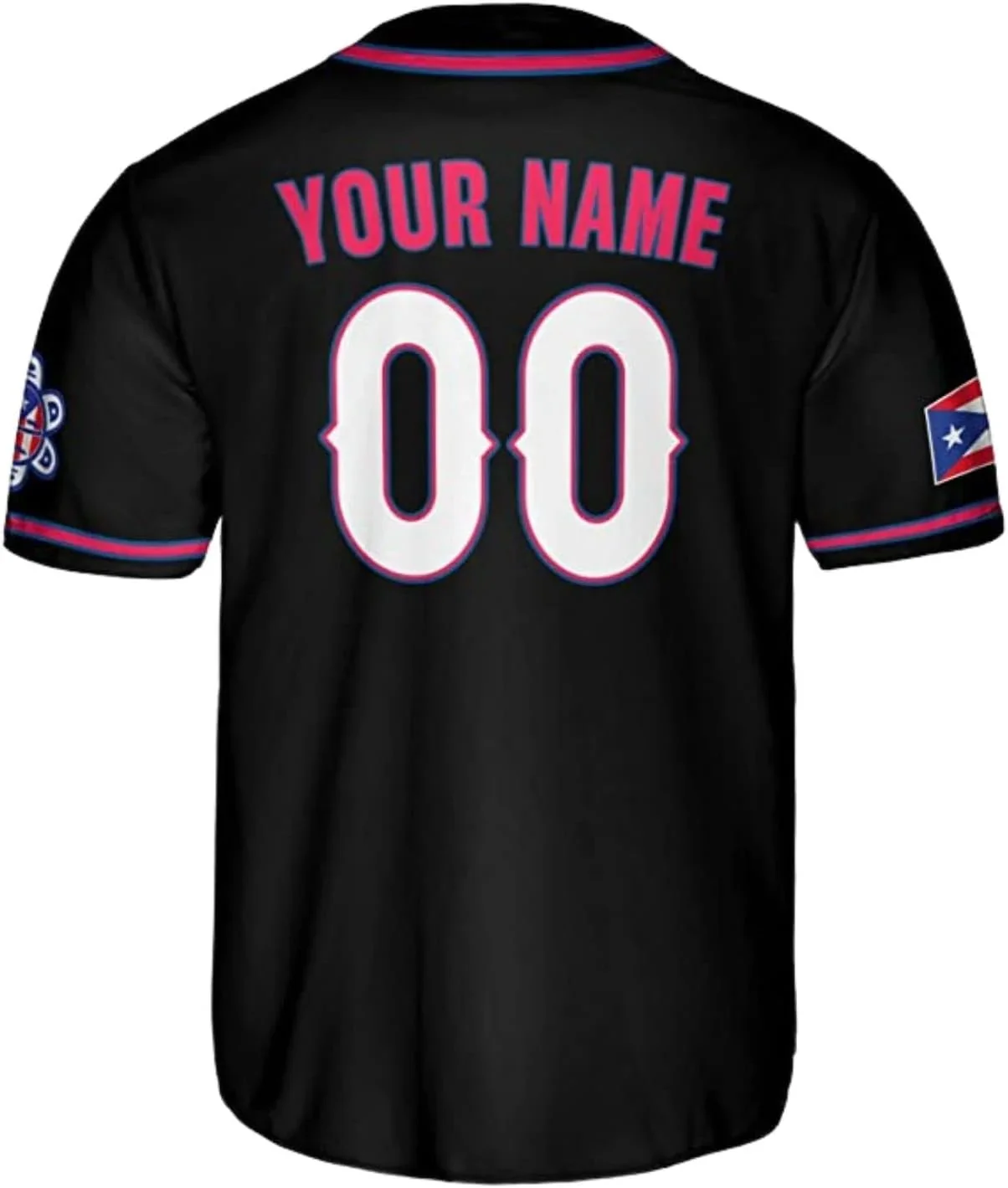 Passen Sie den Namen an, Puerto Rico-Flagge und Wappen, 3D-gedruckt, modisches Herren-Baseball-Shirt, Sommer, Straße, Unisex, Baseball-Trikot KZ23 – Detail 11