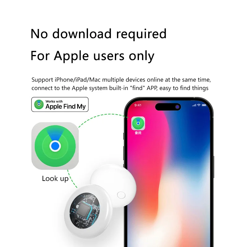 Bluetooth GPS Tracker XIAOMI Smart Airtag Work with Apple Find My APP for IOS Pet Key Finder