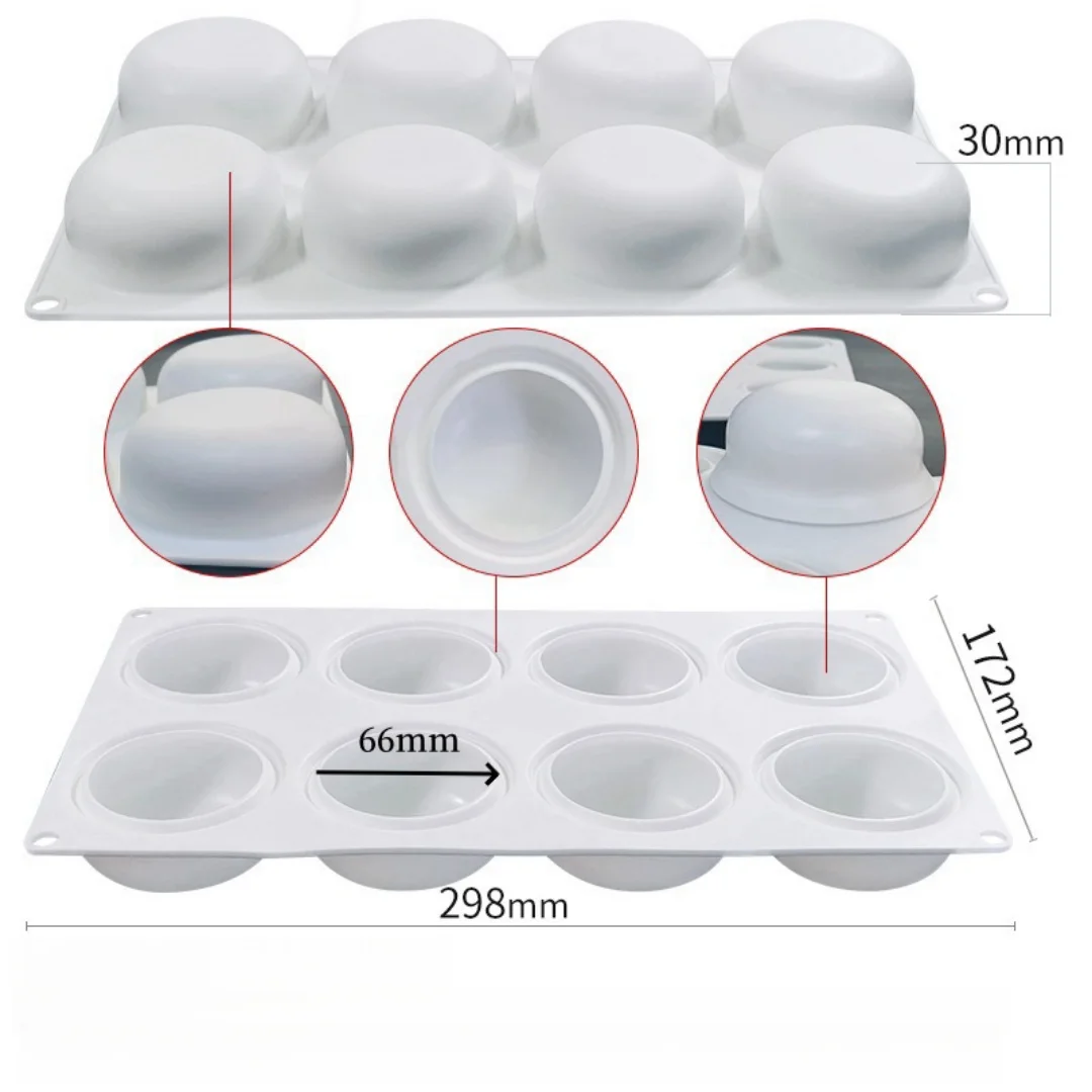 Round Soap Mold 8 Holes Silicone Mold for Handmade Soap silicone mold