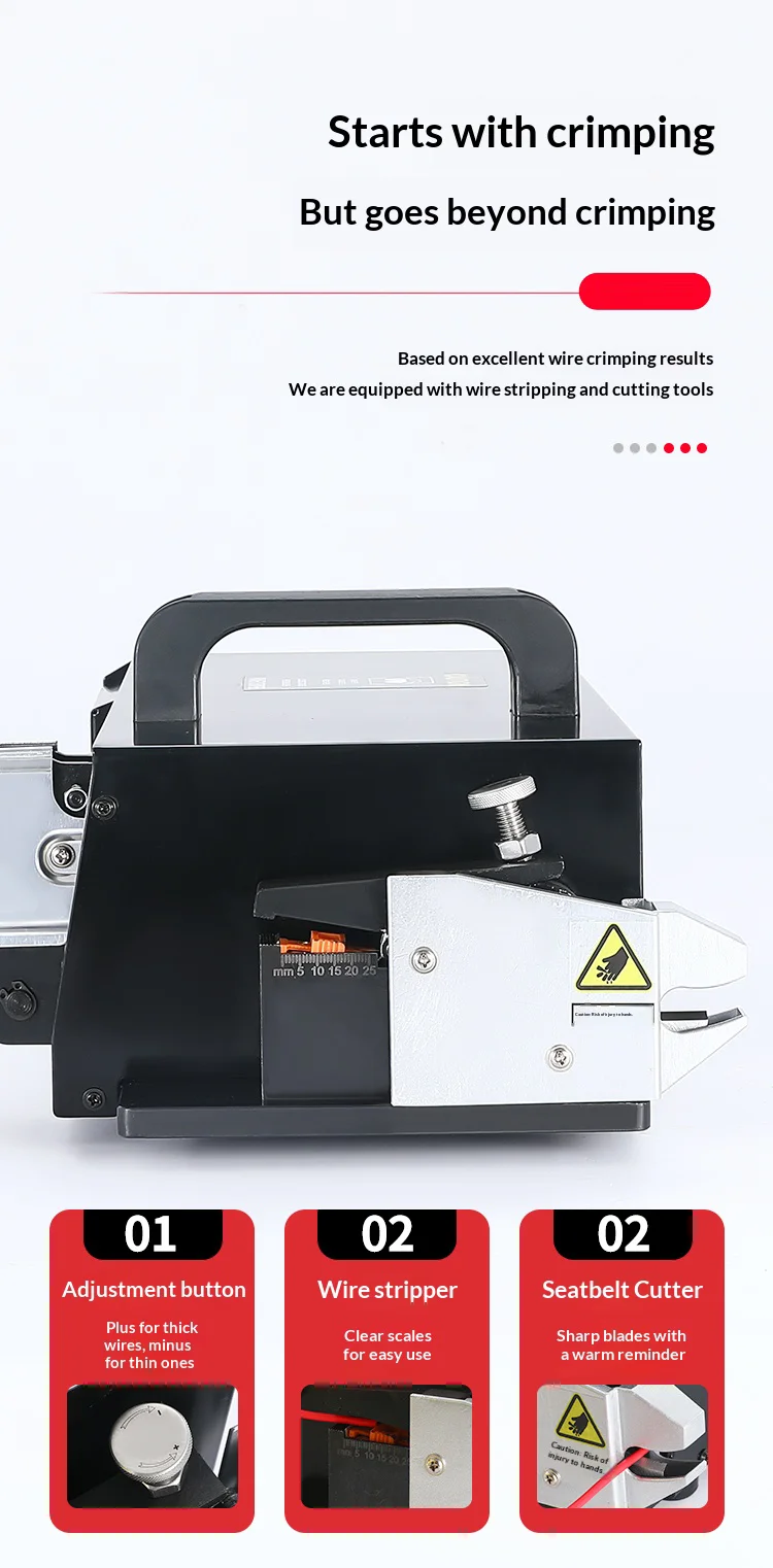 Electric Terminal Crimping Machine EM-6B2BC 0.25-35mm Wire Stripping Cutting Fun