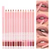 Waterproof Lasting Wooden Matte Lip Liner Pencil Natural Lips Makeup Nude Pink Lip Liner Outline The Lips Contour Makeup 12color 1