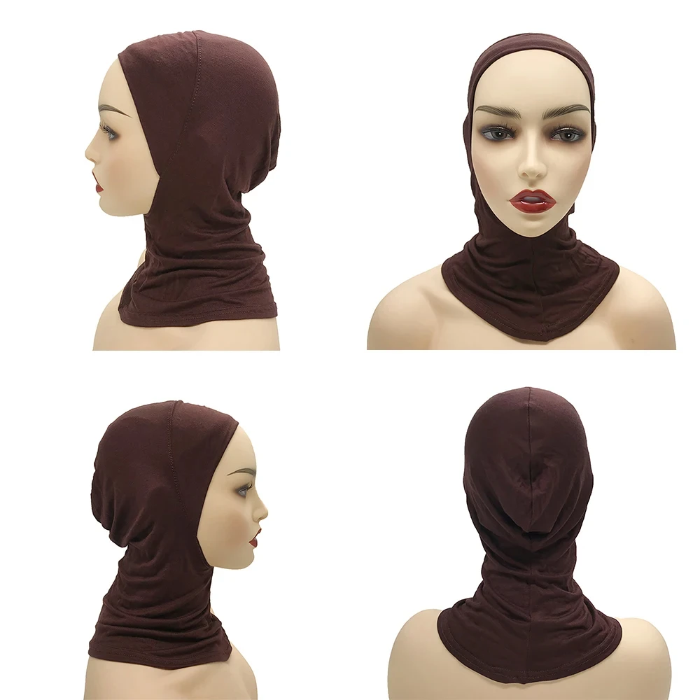 라마단 이슬람 여성 Hijab 모자 베일 Turban 패션 이슬람 내부 보닛 Soild Jersey Underscaf 모자 모자 숙녀 Headscarf