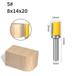 Precision 8mm Shank Flush Trim Router Bit - Ideal for Template Copying & Edge Profiling