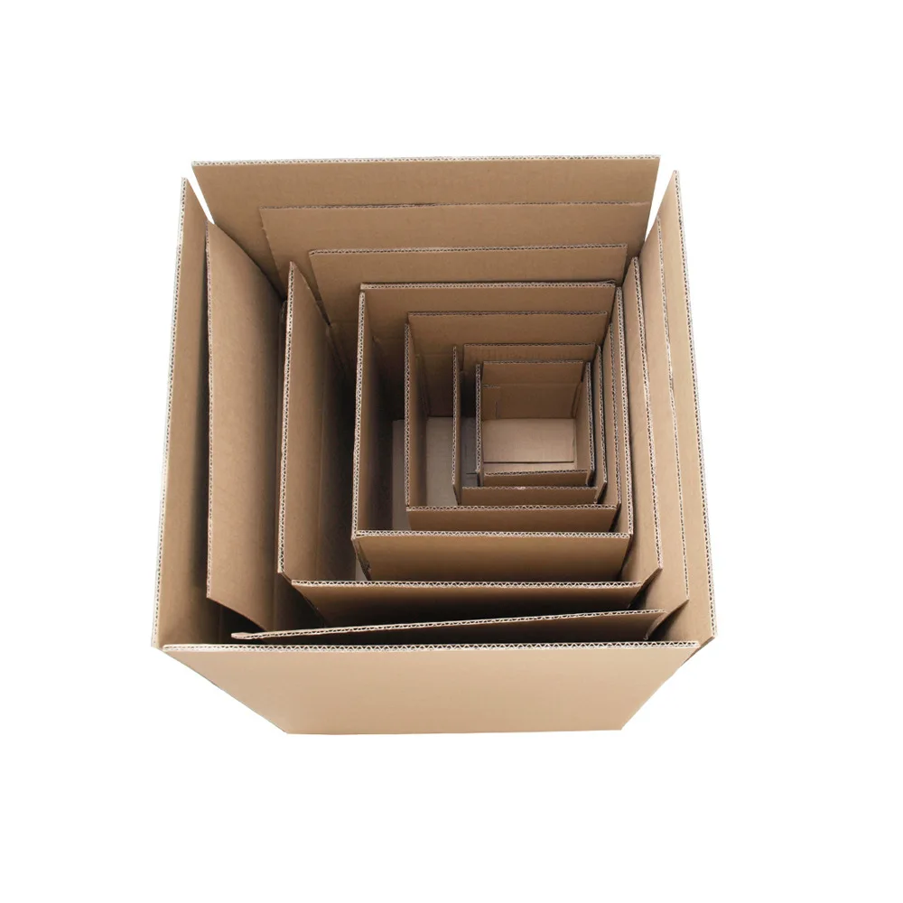 10Pcs Square Corrugated Box Brown Shipping Paper Box Mailer Candles Perfume  Packing Gift Box 3-Layer Thicken Cardboard Carton - AliExpress