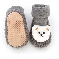 0-18Months Newborn Baby Bear Cotton Booties Winter Non-Slip Sole Toddler Boys Girls First Walkers Infant Warm Fleece Snow Boots 6