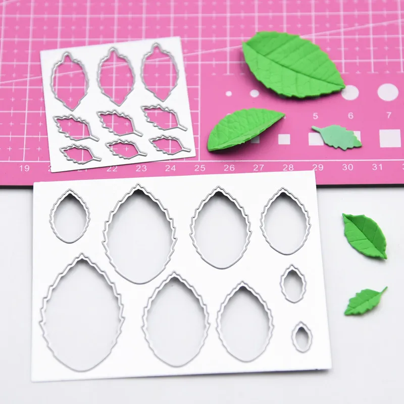 2pcs set Pottery Resin Clay Different Size Leaf Carbon Steel Cutting Mould Fondant Cake Leaf Cutting Mold Tools