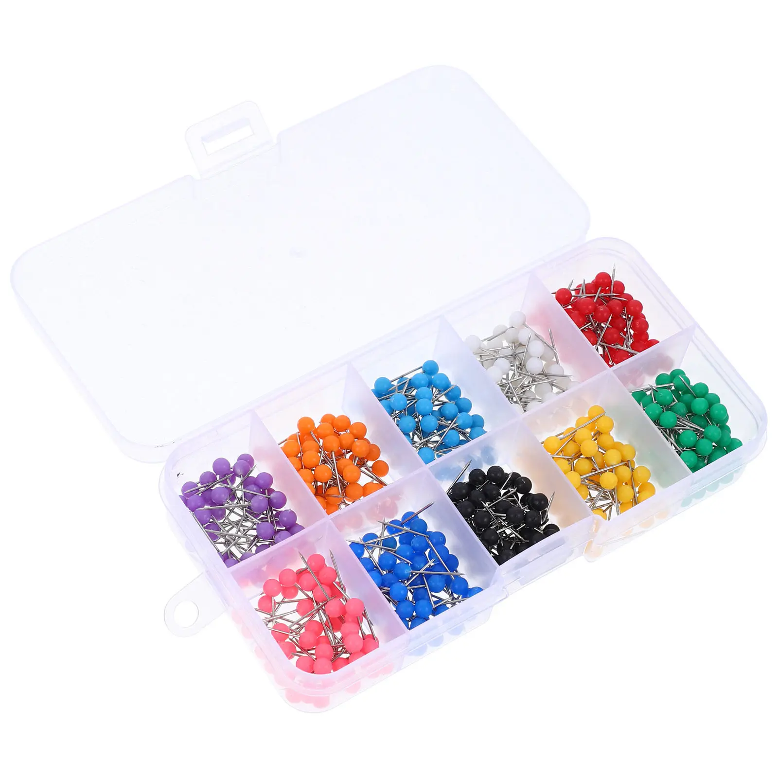 500개 다양한 색상의 플라스틱 압정, 여행 경로 매핑, 주소 표시, 알림 표시, 디스플레이용 푸시핀 10