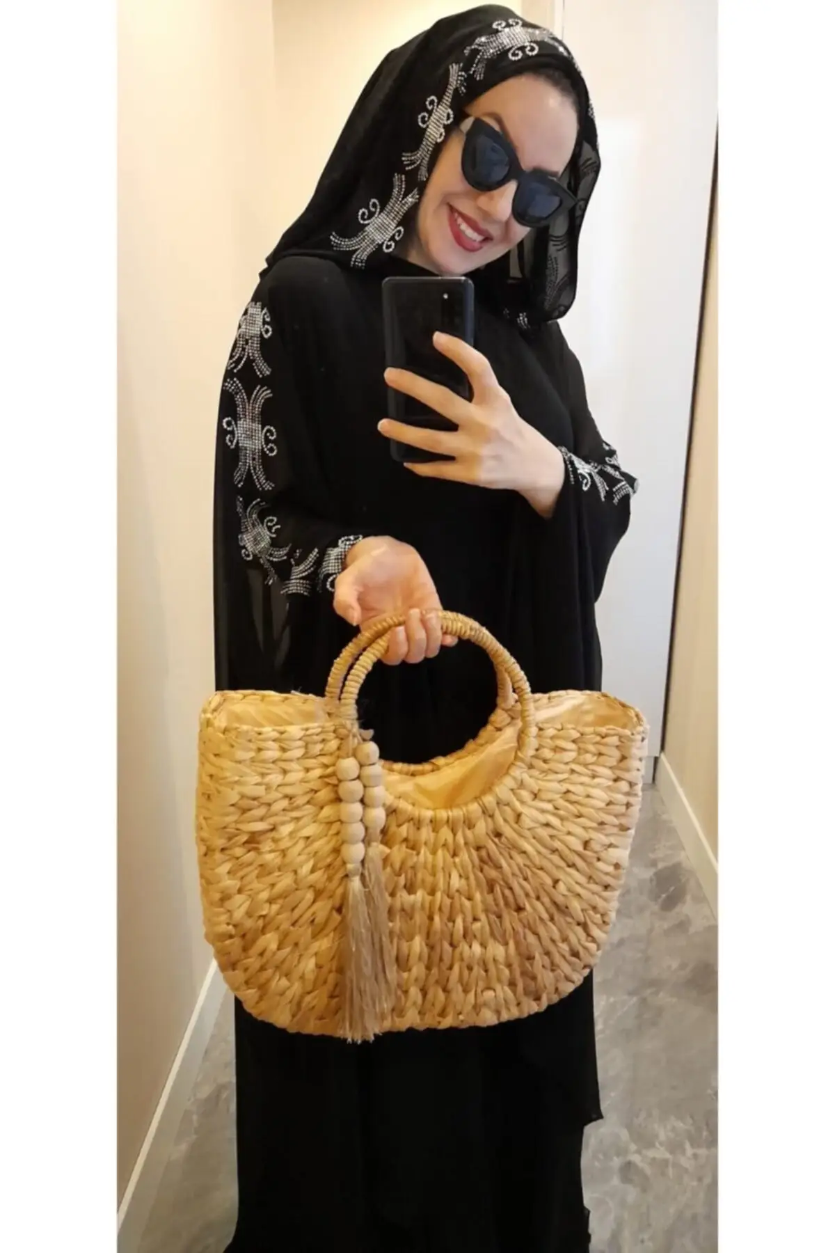 Original Straw Knitted Large Size Beach wear women fashion stylish genuine straw handwork 2021 summer dangling yarn trend