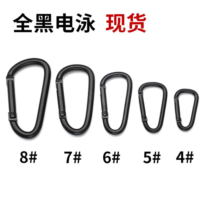 

10 pes Hiking Aluminum Plated Buckle Water Bottle Hook Bag Strap Buckle Ring Outdoor Spring Oval Ring Bag Clip