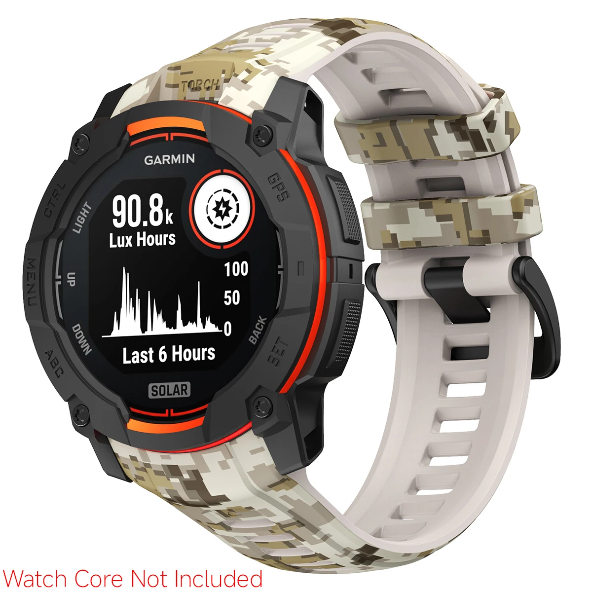 Eco-Friendly Camouflage Printed Silicone Watch Strap (22/26mm)